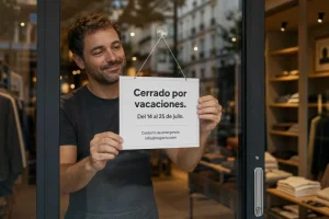 Tu aviso de vacaciones a clientes listo para usar